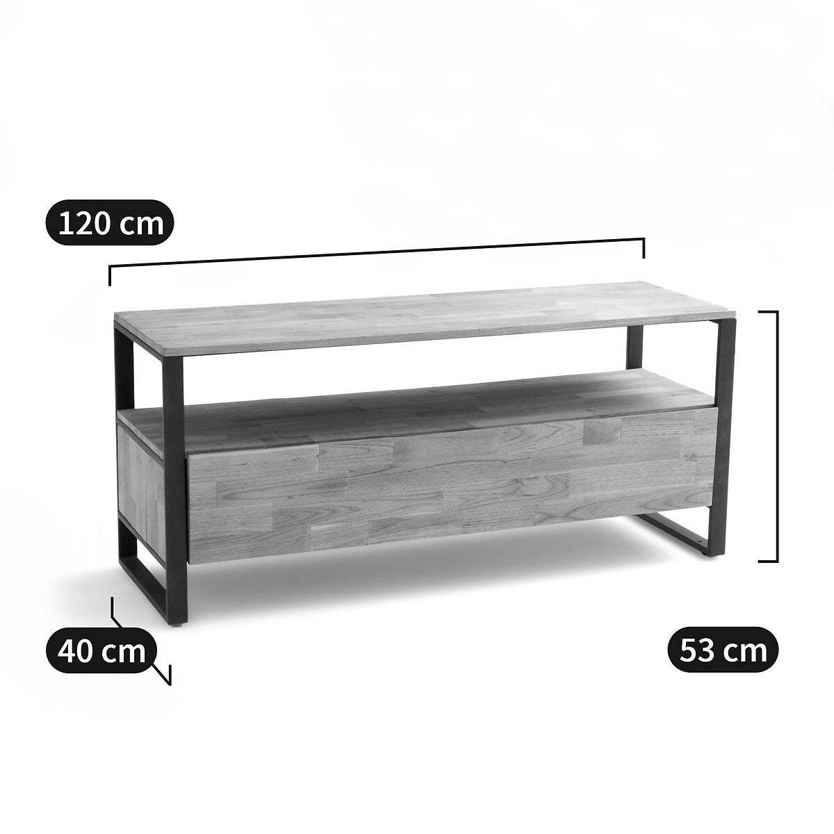 Hiba Solid Oak TV Unit – image 8