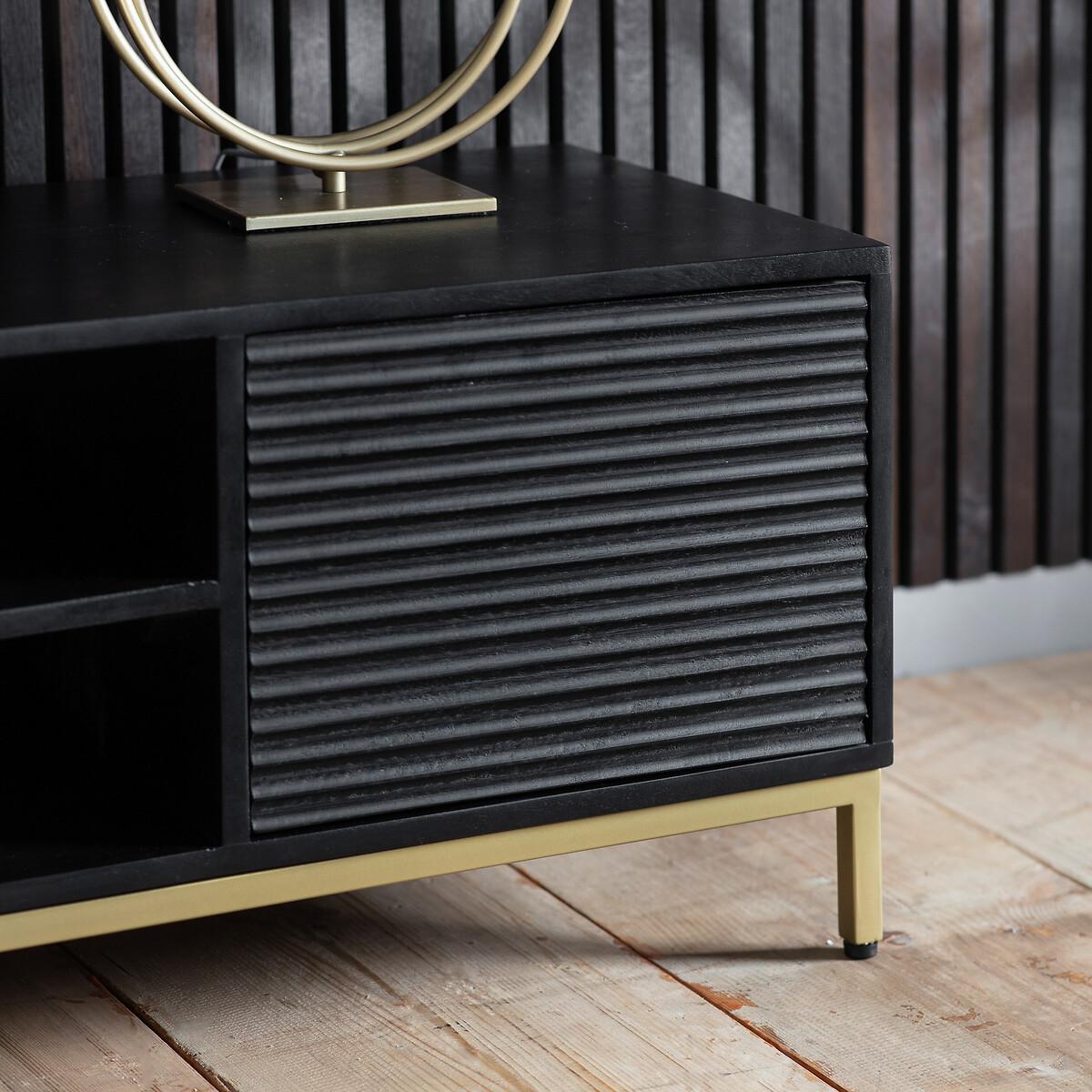 Madurai Rippled Wood TV Unit – image 2