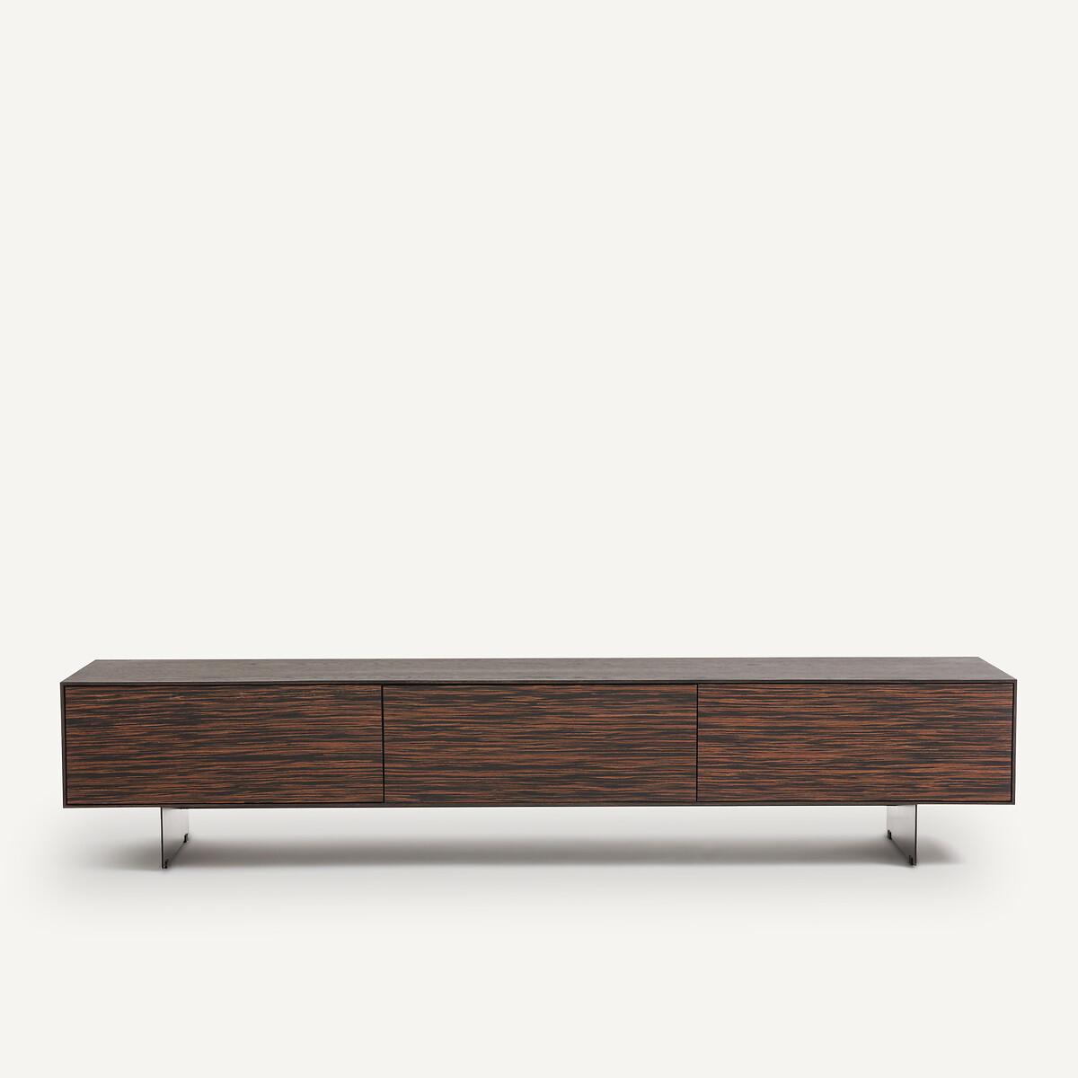 Fergus Ebony Oak and Metal Hifi TV Cabinet – image 2