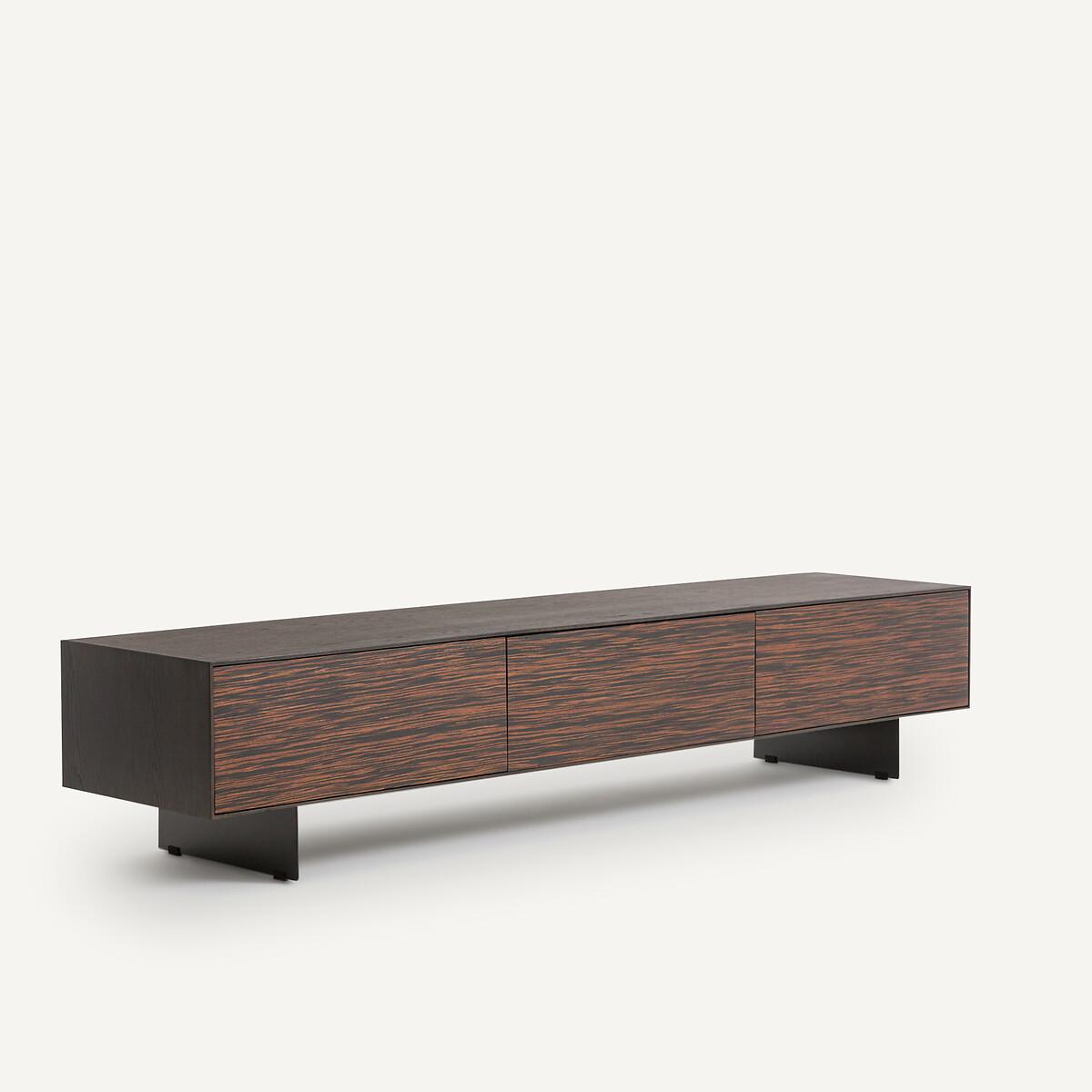 Fergus Ebony Oak and Metal Hifi TV Cabinet – image 3