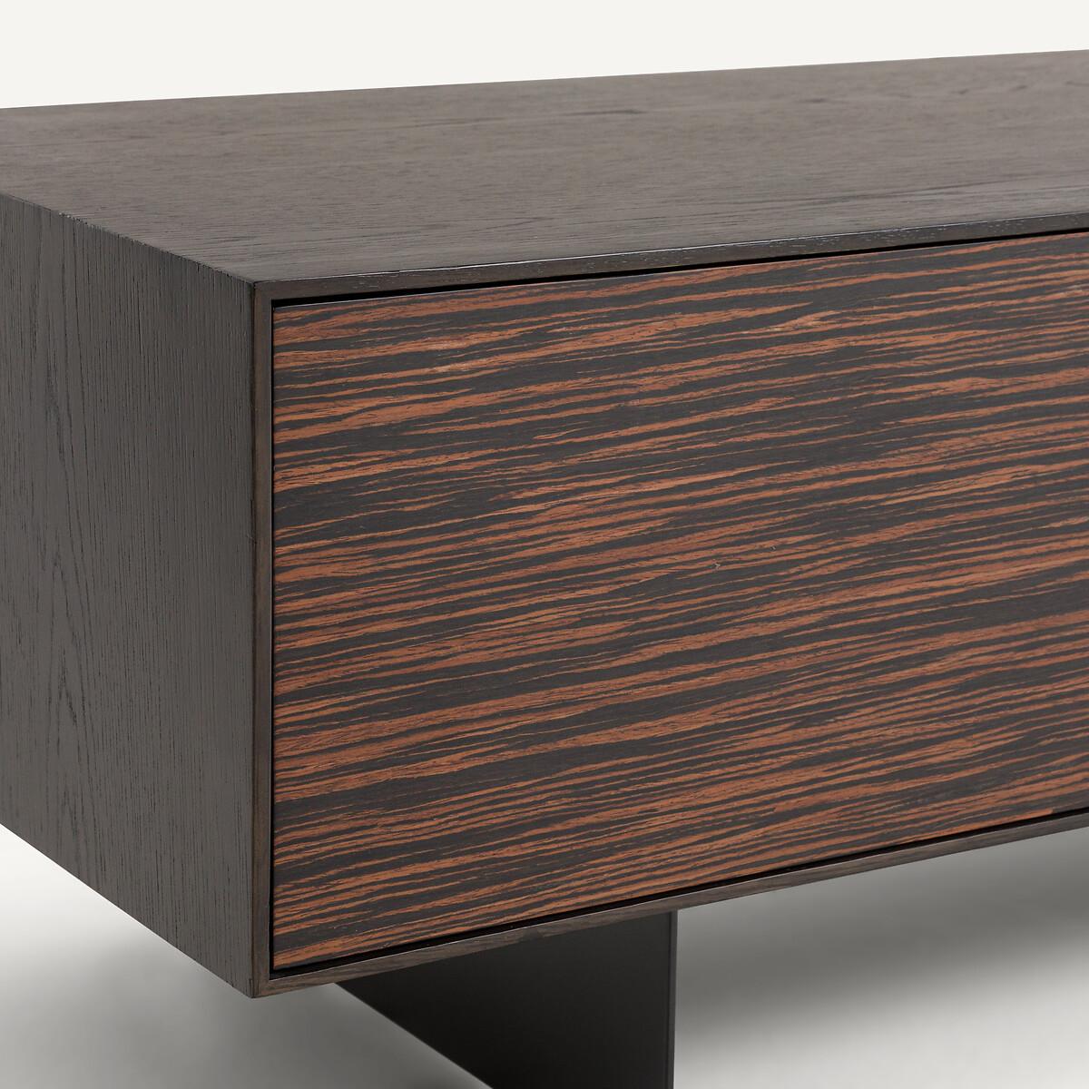 Fergus Ebony Oak and Metal Hifi TV Cabinet – image 6