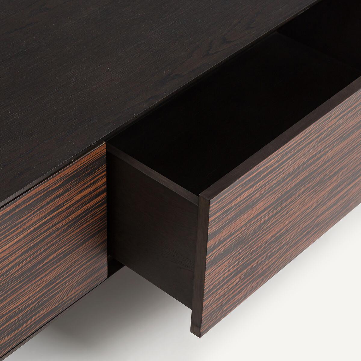Fergus Ebony Oak and Metal Hifi TV Cabinet – image 7