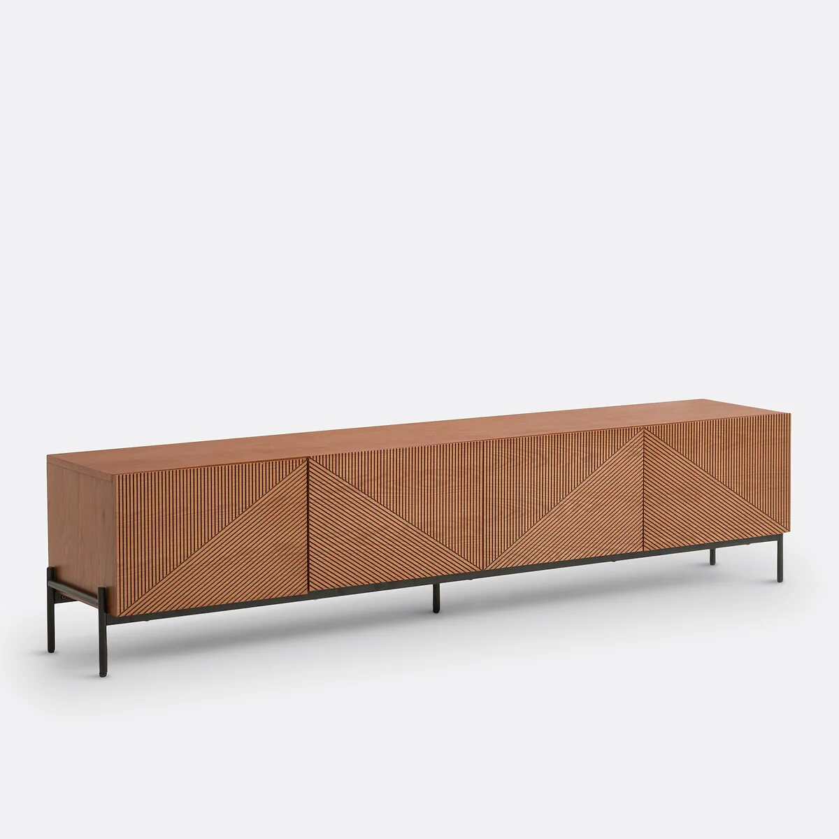 Les Signatures - Lodge Vintage Oak Veneer Hi-Fi TV Stand – image 2
