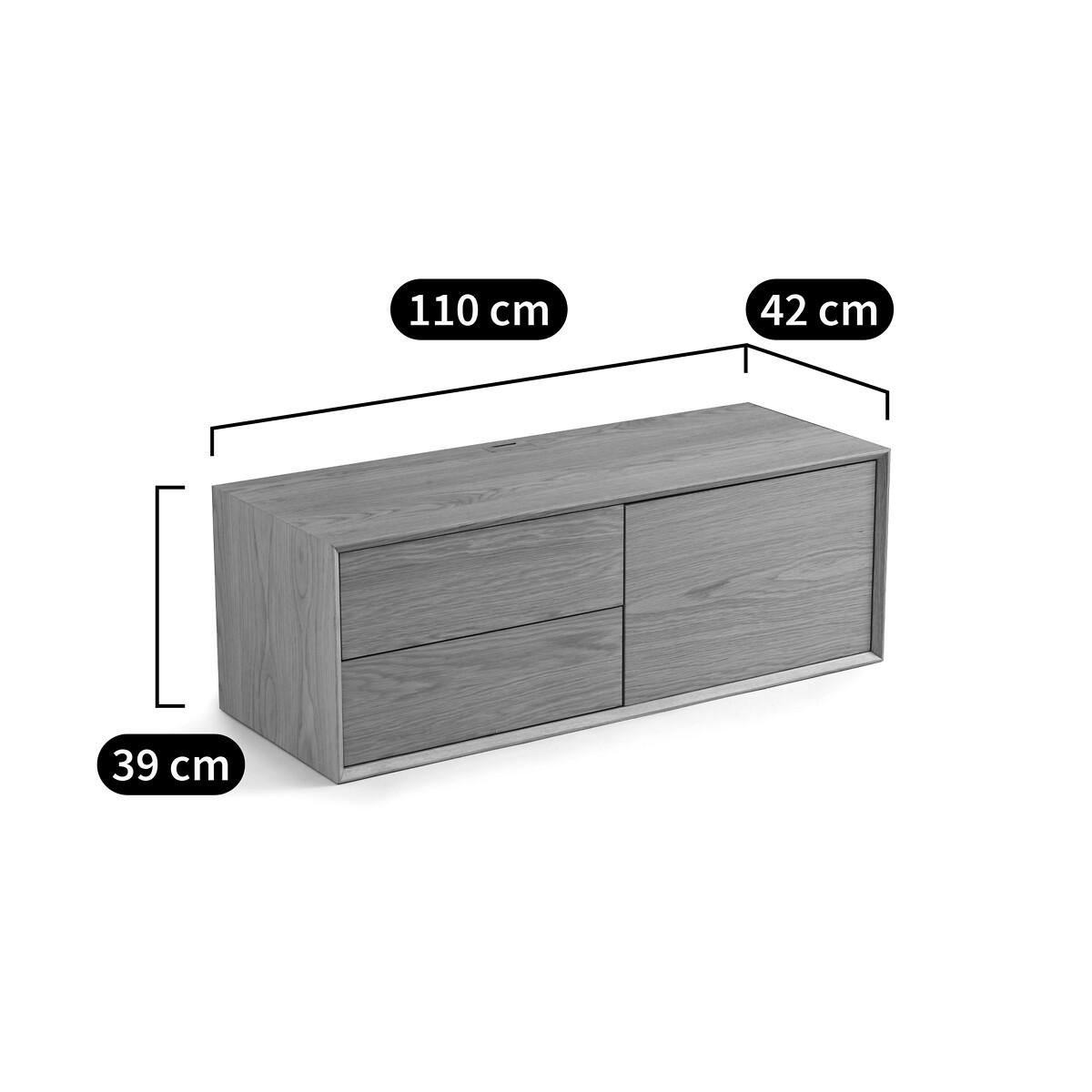 Archivita XL L110 x D42cm Walnut TV Unit – image 11