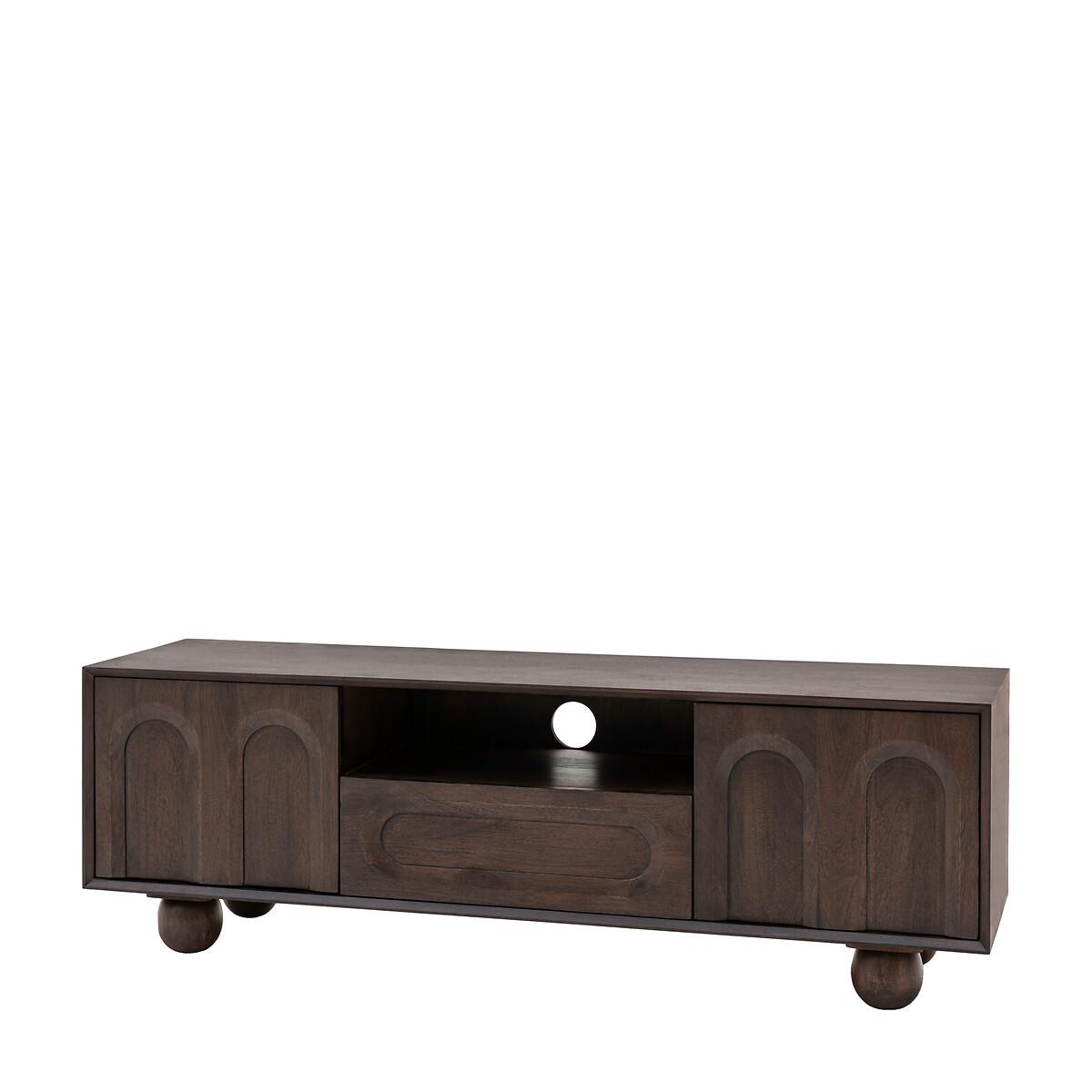Akron Arch Mango Wood Media Unit with Ball Feet – image 3