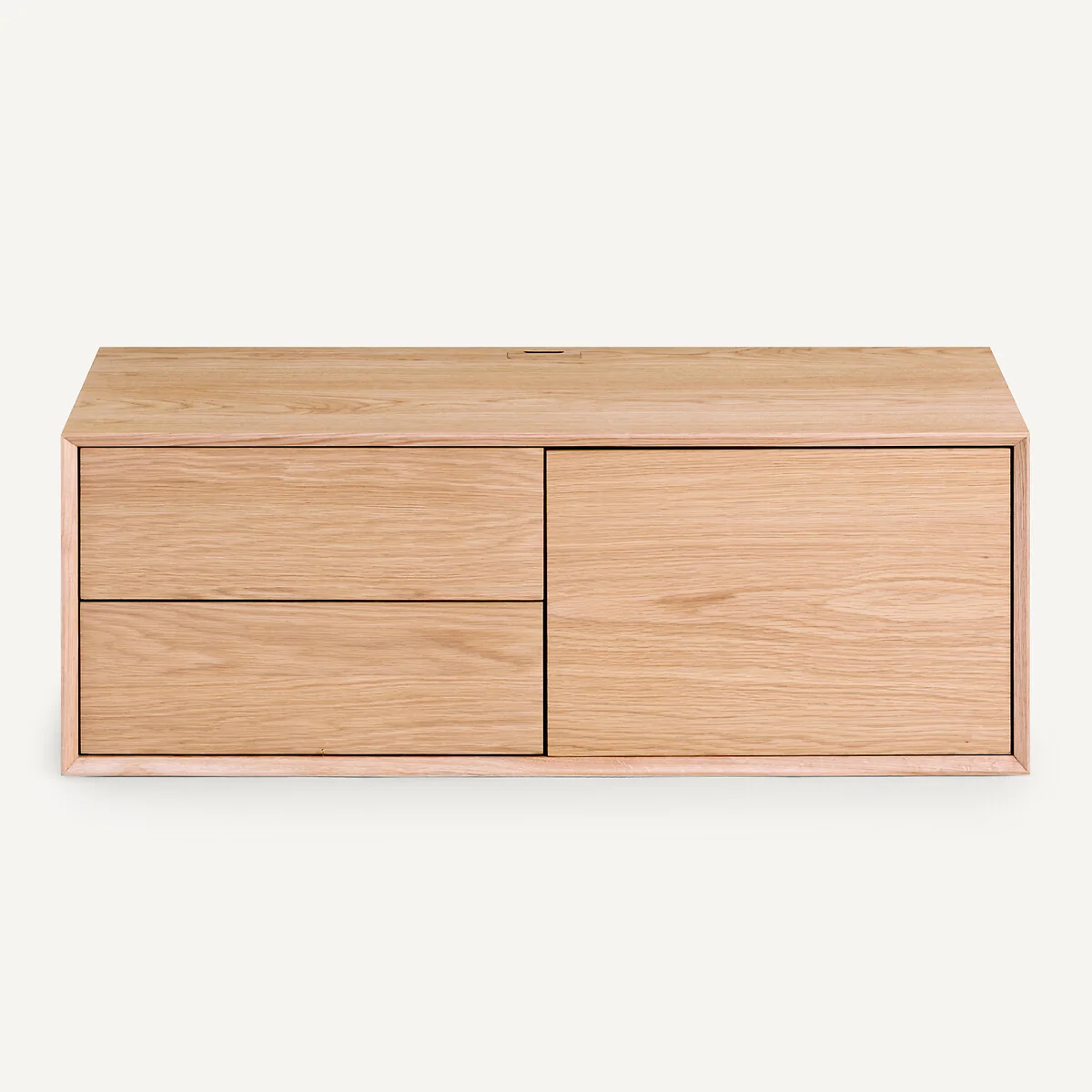 Archivita XL TV Stand in Oak Veneer W110 X D42cm – image 3