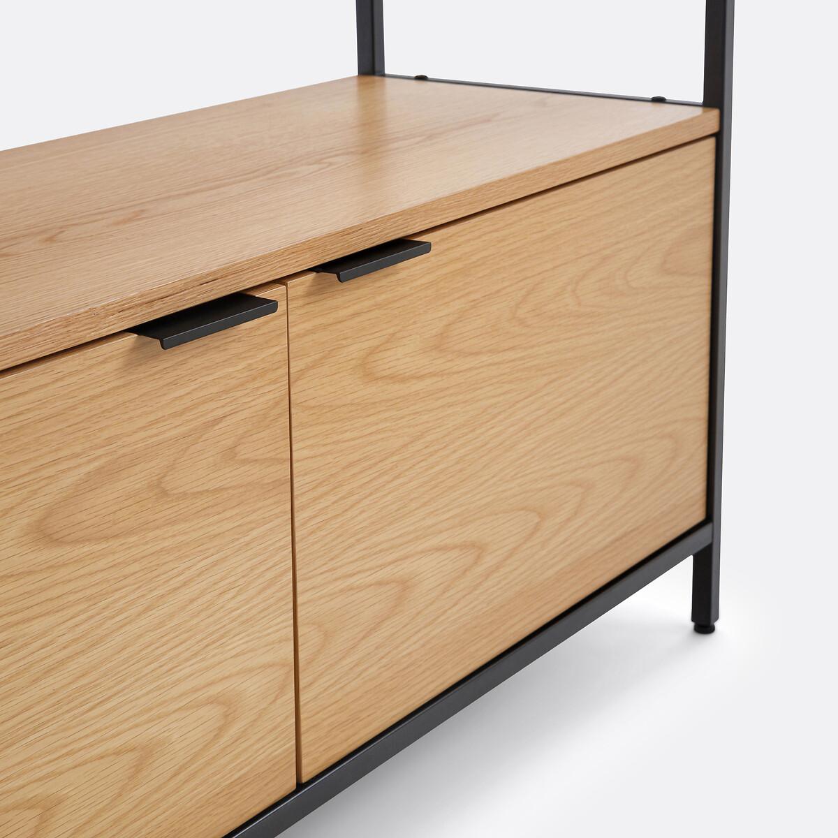 Volga Wood & Metal Modular TV Unit with 2 Compartments & 2 Doors – image 5