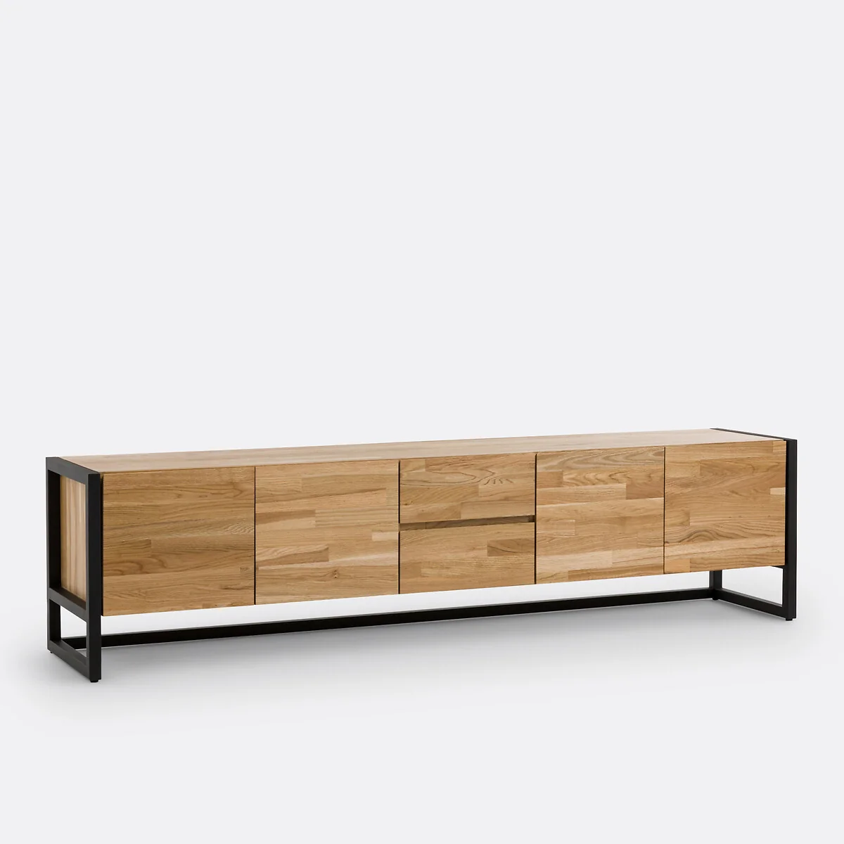 Hiba Oak and Veneered TV Stand L200cm – image 3