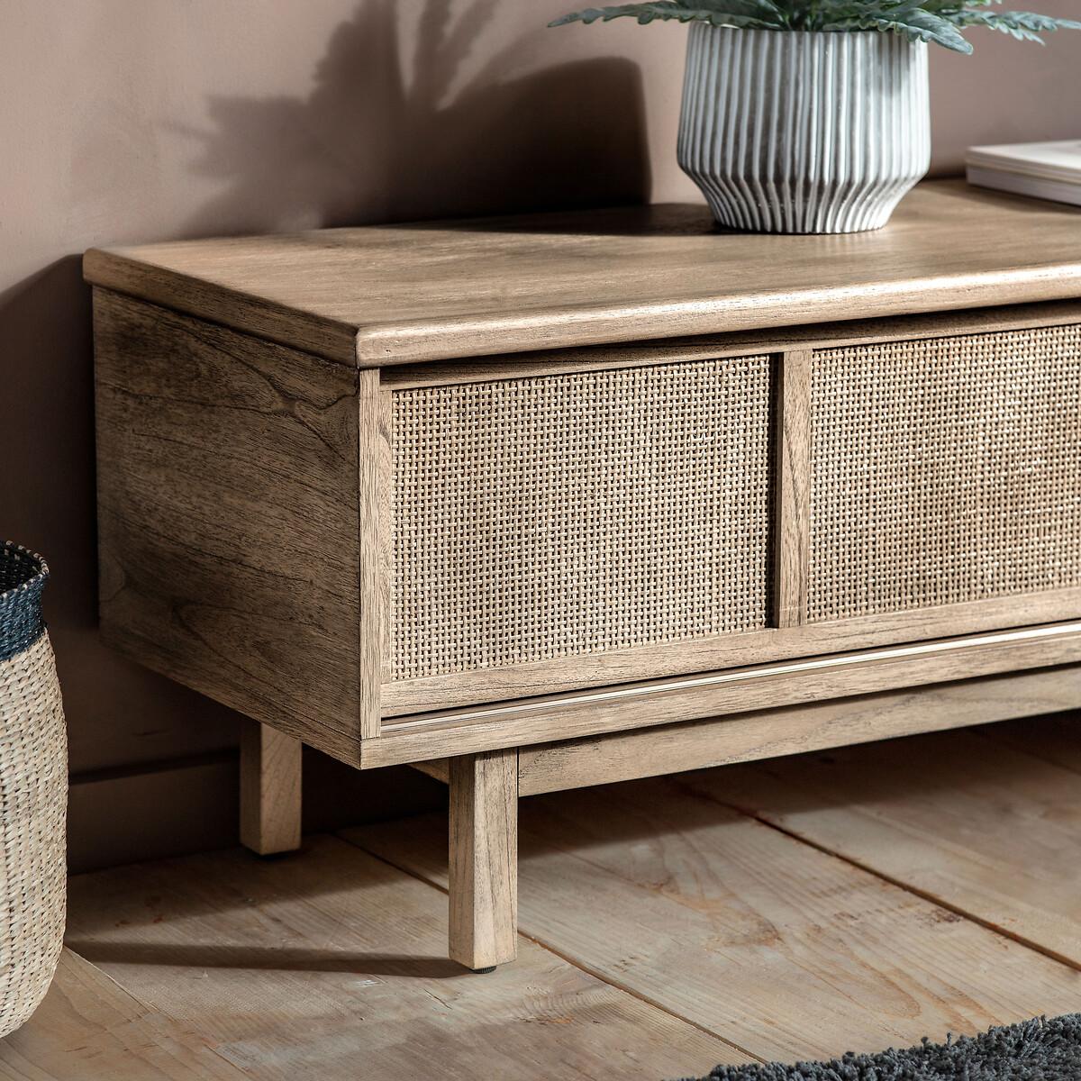 Bharhut Japandi Panelled Rattan TV Unit – image 2