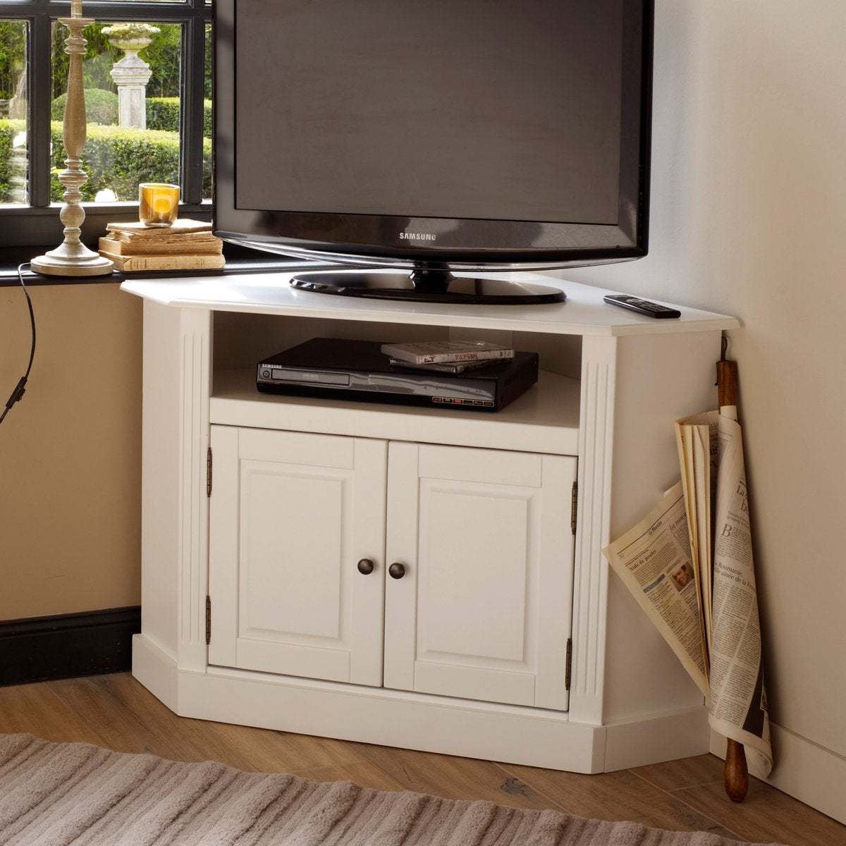 Authentic Style Pine Corner TV Stand – image 3