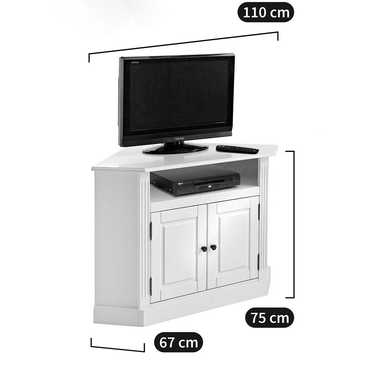 Authentic Style Pine Corner TV Stand – image 4