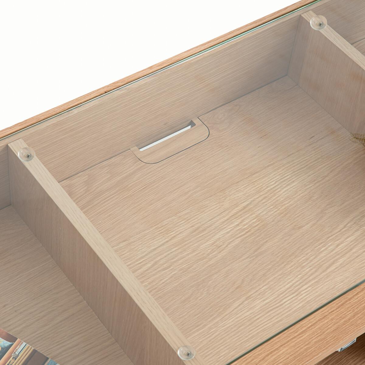 Walor Oak Veneer & Glass TV Unit – image 6