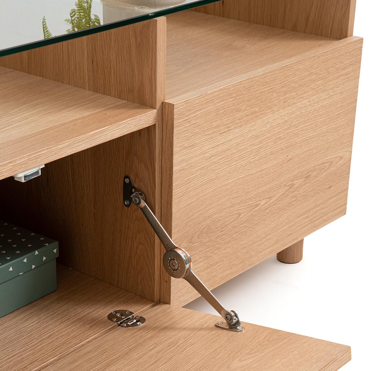 Walor Oak Veneer & Glass TV Unit – image 7