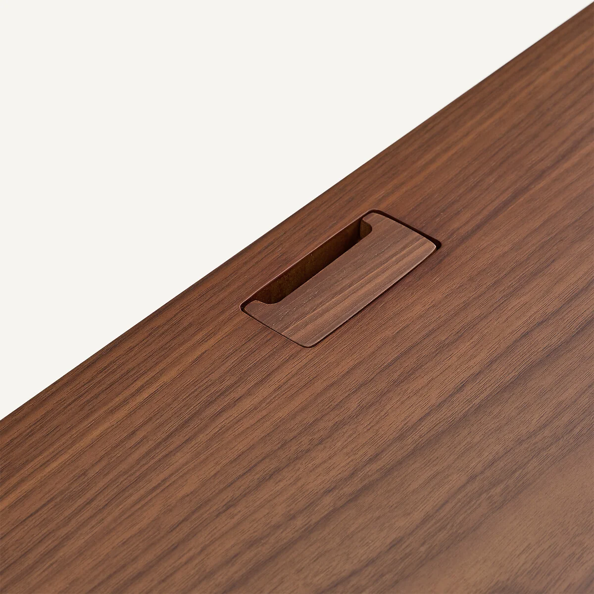 Archivita XL Walnut Veneer and Fabric TV Stand, W110 X D42cm – image 6