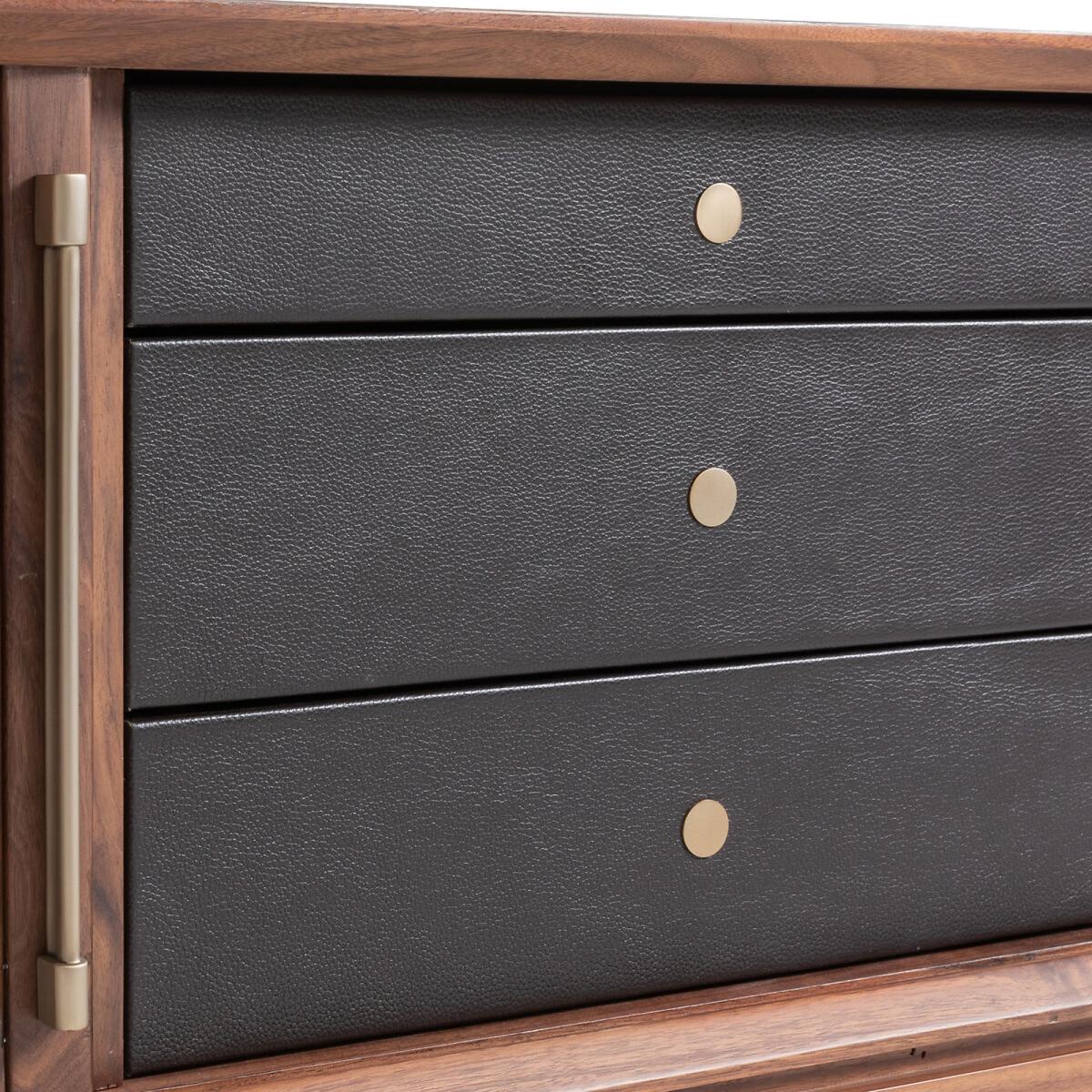 Liamca Walnut & Leather TV Cabinet – image 5