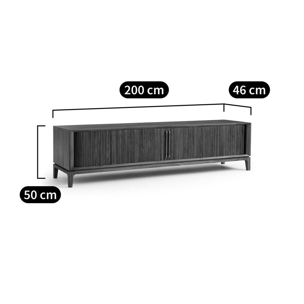 Liamca Walnut & Leather TV Cabinet – image 7