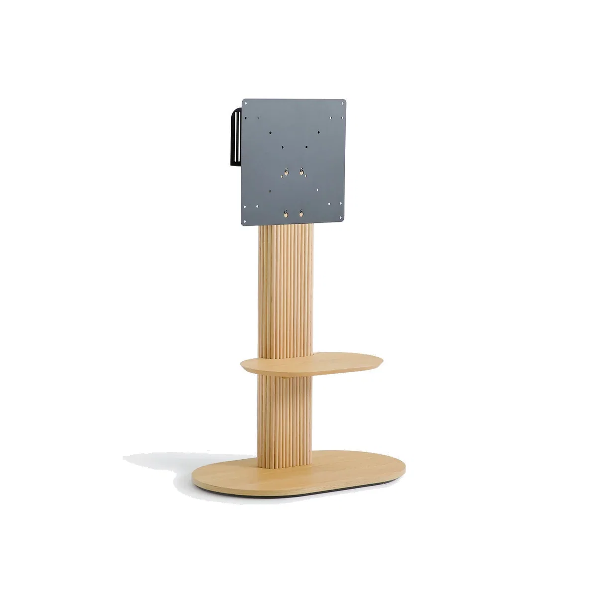 Genna Free-Standing Oak Veneer TV Stand – image 1