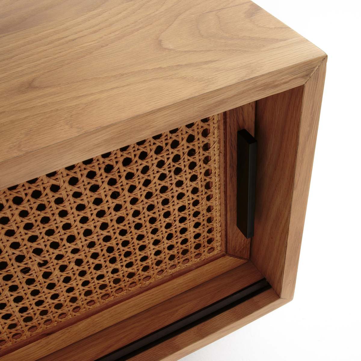 Waska Oak and Rattan TV Unit, with 2 Doors – image 3