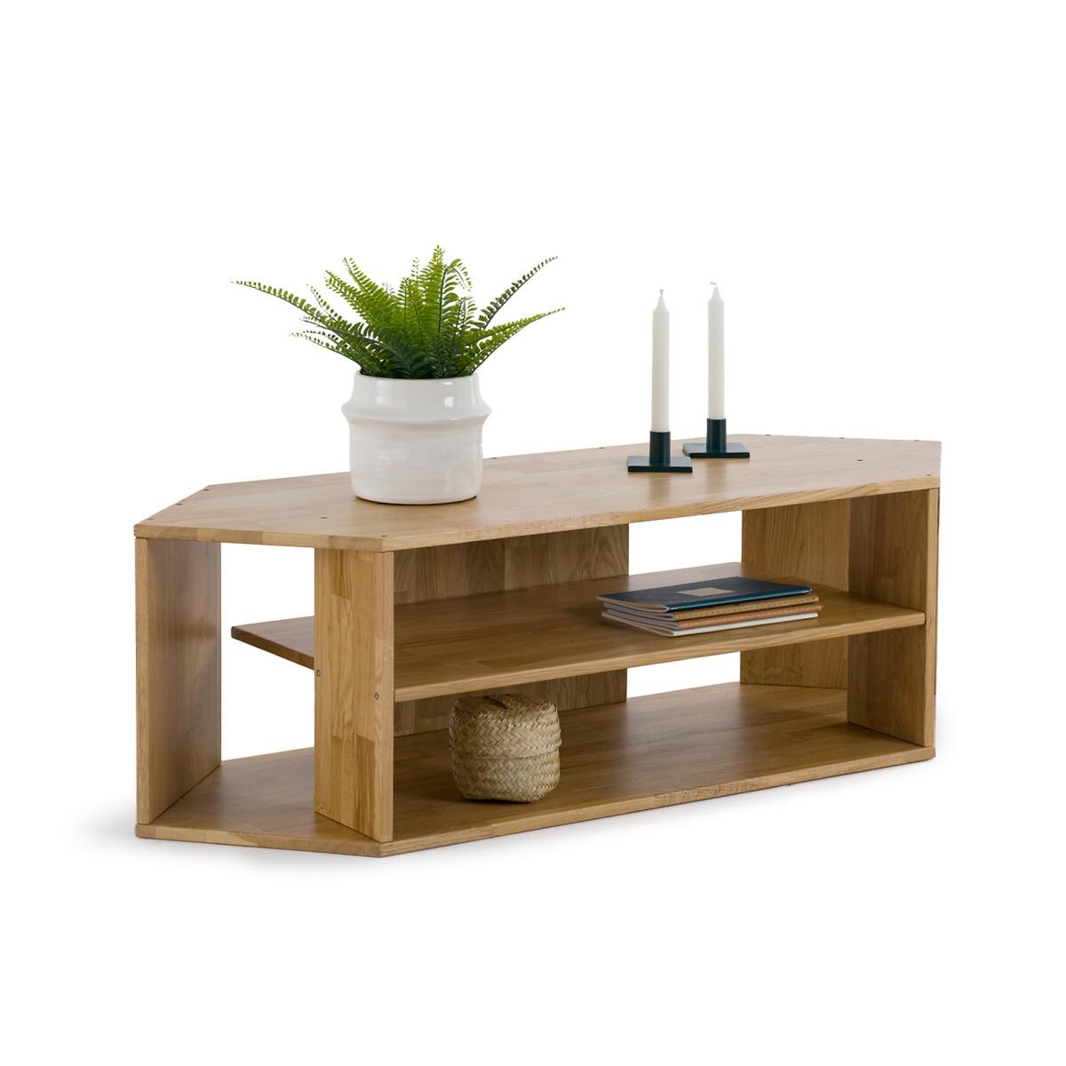 Edgar Solid Oak Corner TV Cabinet – image 3