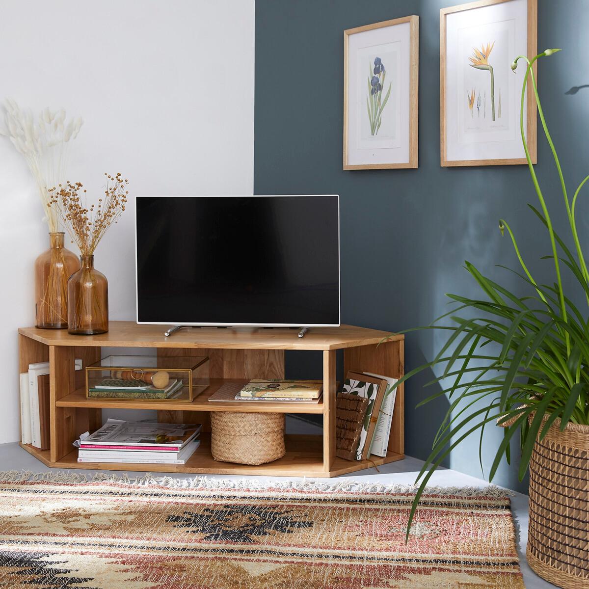 Edgar Solid Oak Corner TV Cabinet – image 6