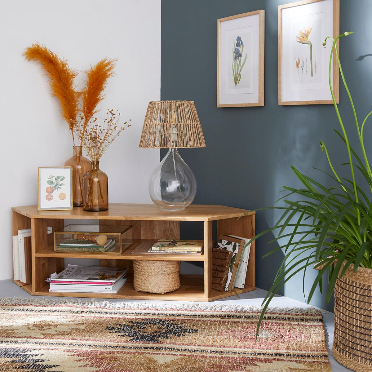 Edgar Solid Oak Corner TV Cabinet – image 7