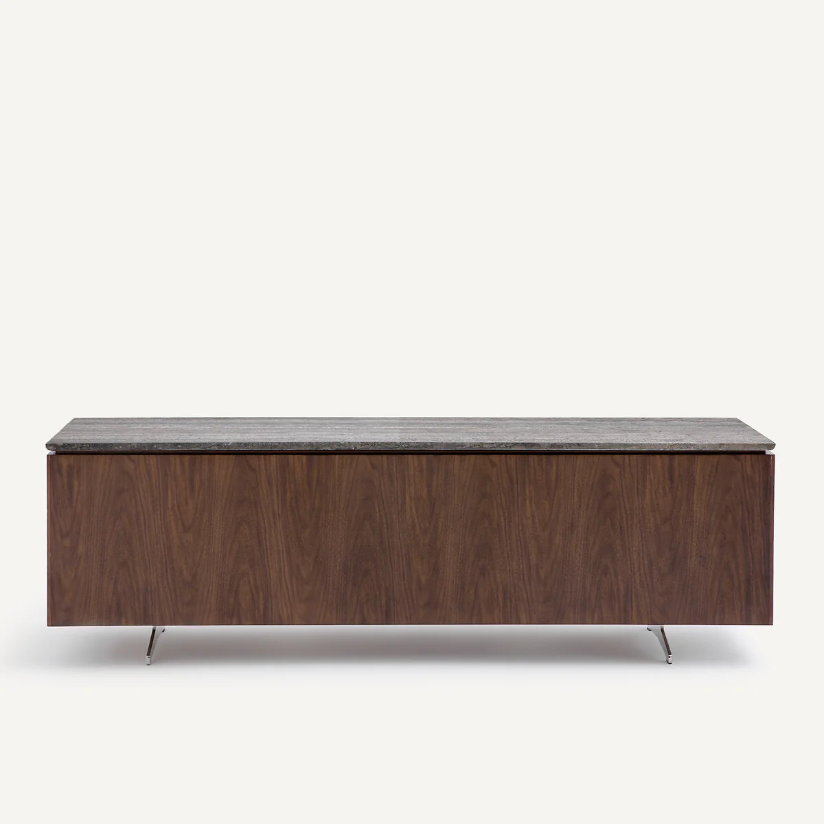 Jakto TV Stand in Walnut Veneer and Travertine – image 4