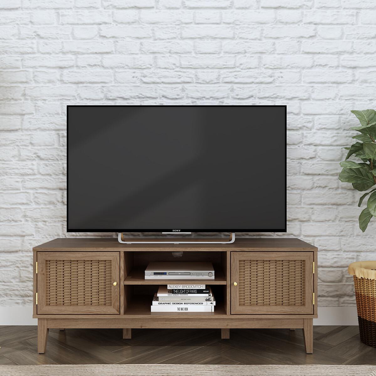 Boho Oak Rattan TV Unit – image 2