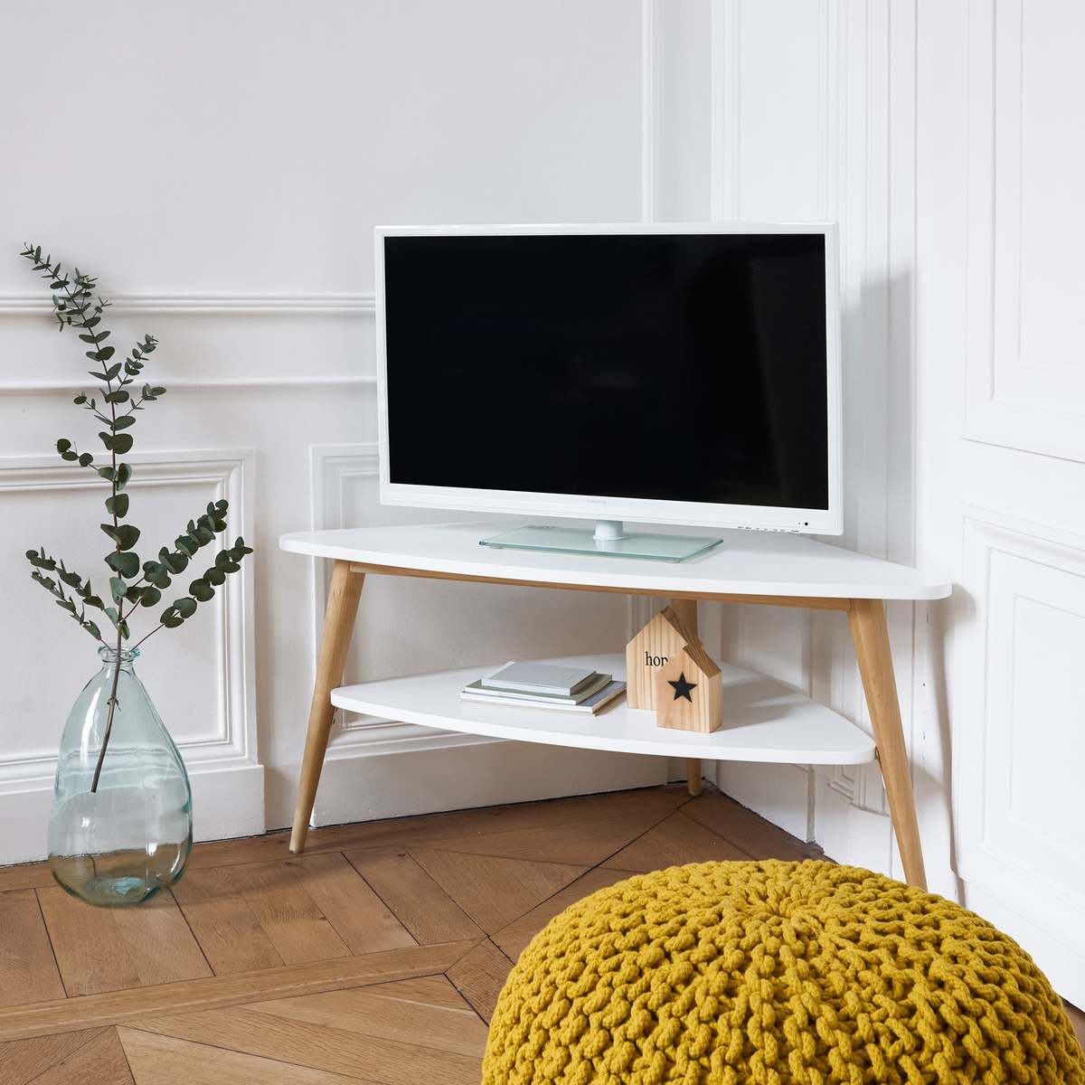 Jimi Vintage Two-Tier Corner TV Unit – image 2