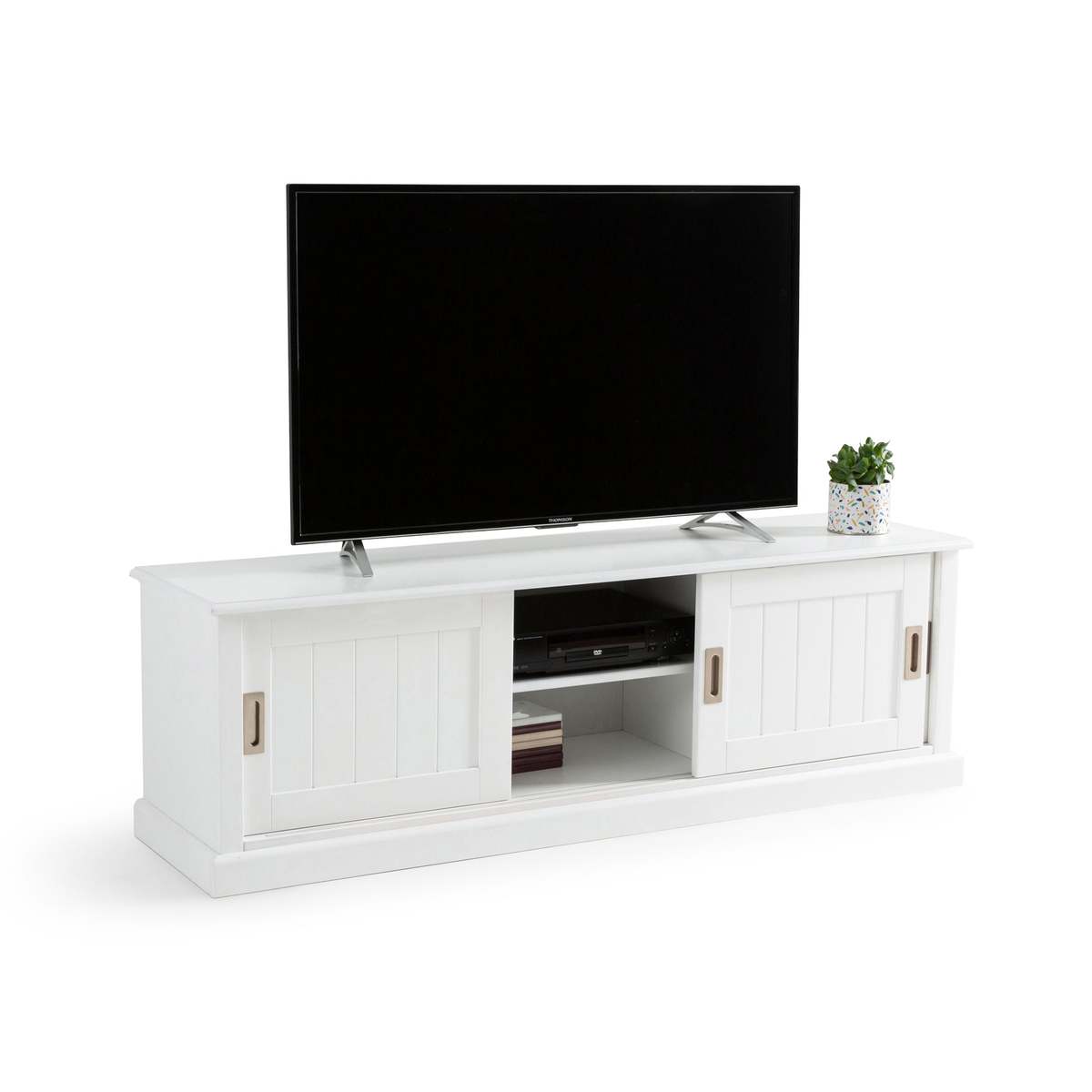 Inqaluit Solid Pine 3-Door TV Unit – image 3