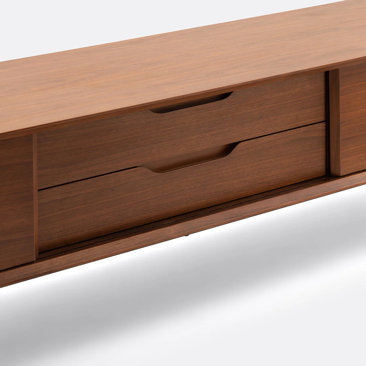 Noyeto TV Unit with 2 Doors and 2 Drawers in Walnut Veneer – image 6
