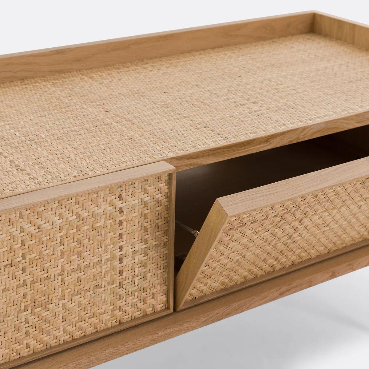 Louison Oak and Rattan Cane TV Unit – image 5