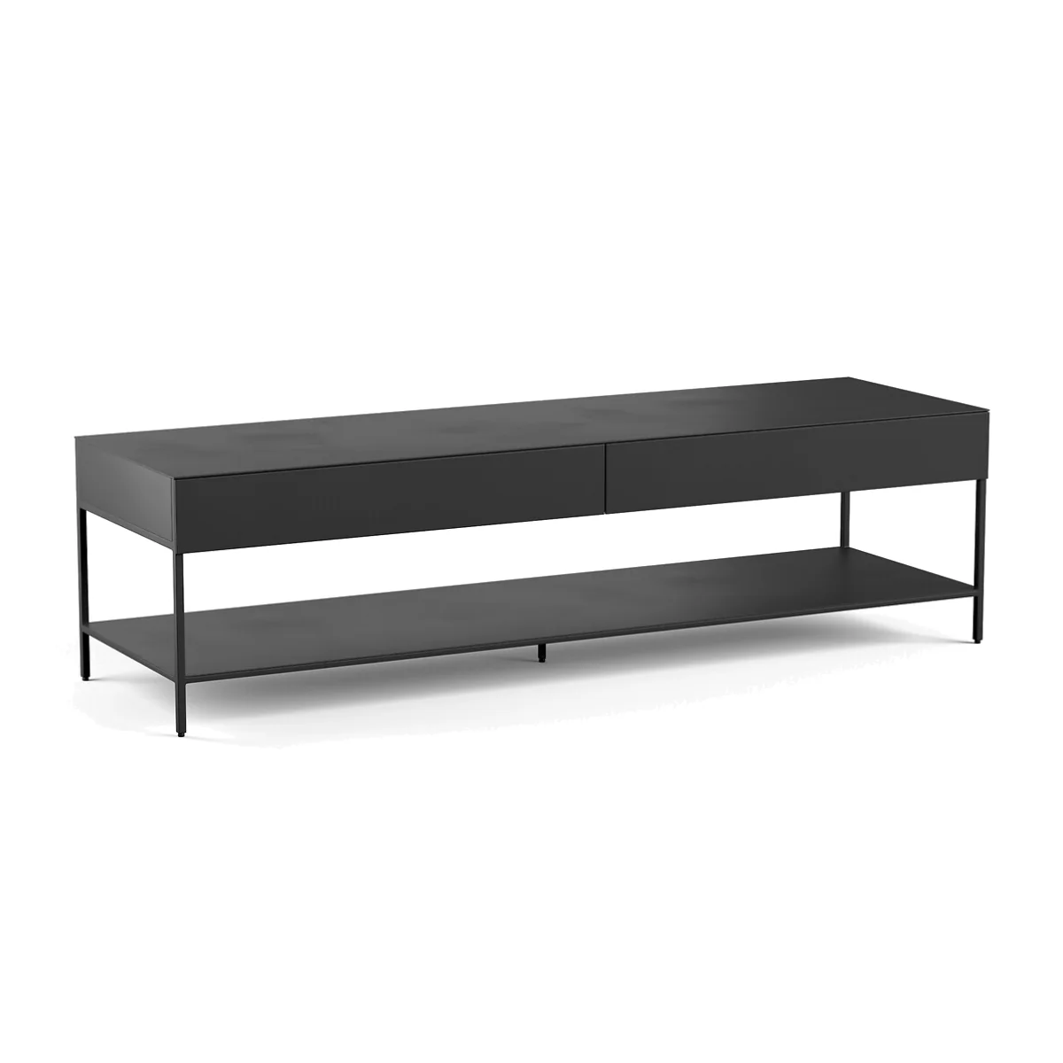 Febee Aged Metal TV Stand – image 1