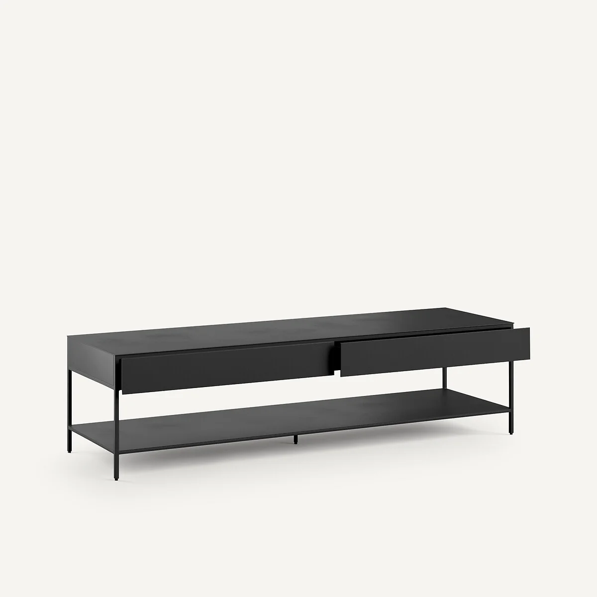 Febee Aged Metal TV Stand – image 3