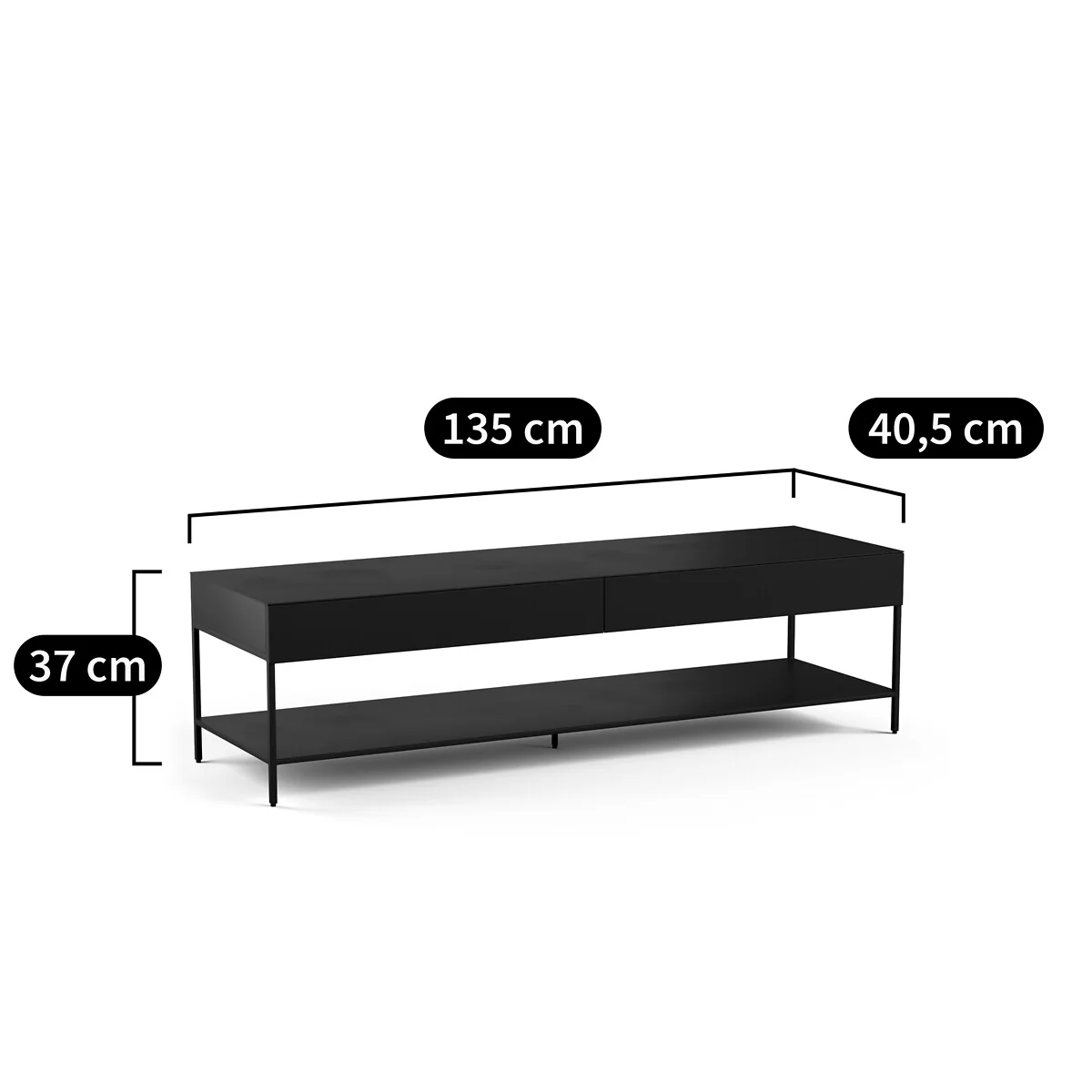 Febee Aged Metal TV Stand – image 5