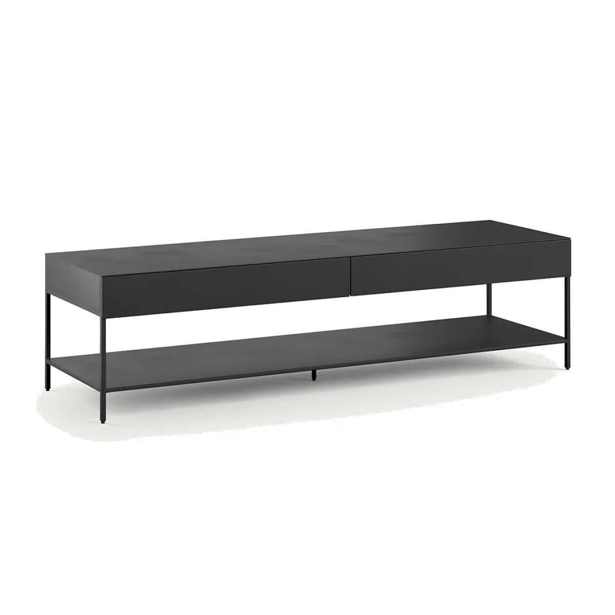 Febee Aged Metal TV Stand – image 1