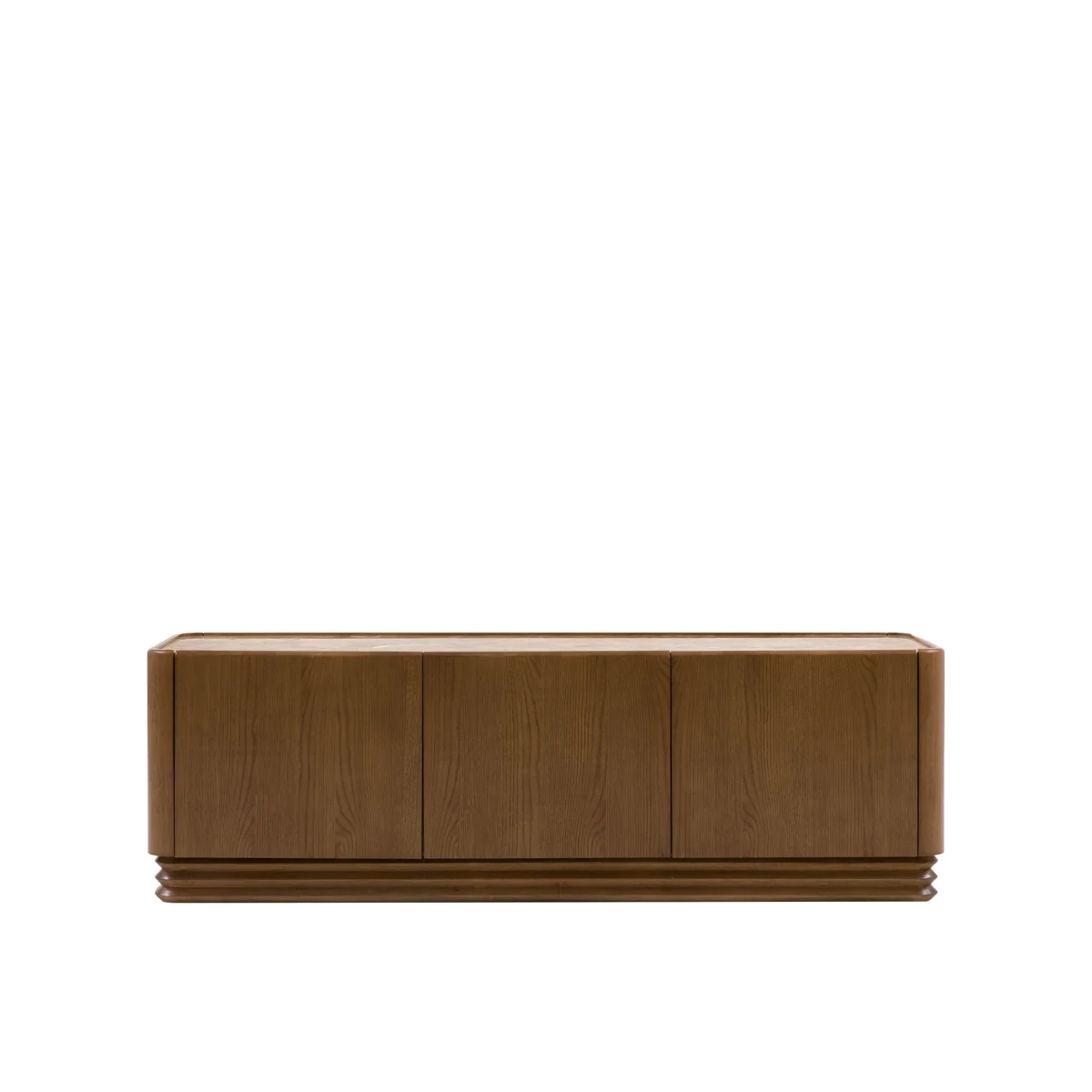 Gallery Direct Dempsey Large 3 Door TV Unit Brown – image 2
