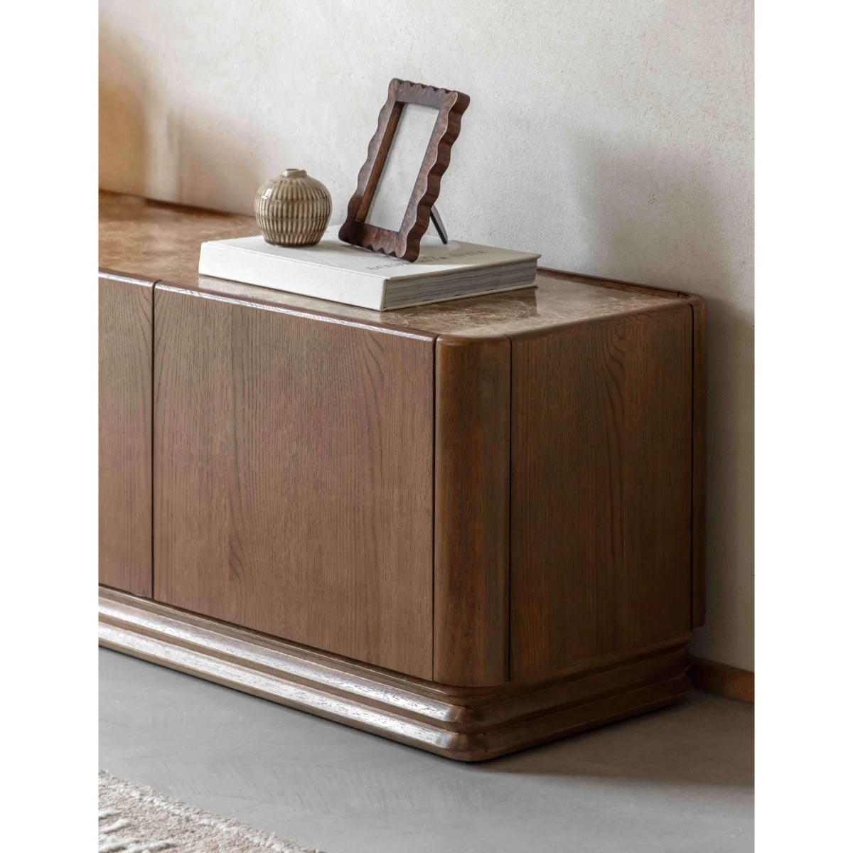 Gallery Direct Dempsey Large 3 Door TV Unit Brown – image 4