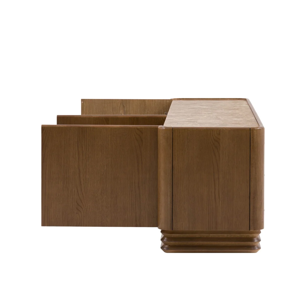 Gallery Direct Dempsey Large 3 Door TV Unit Brown – image 7