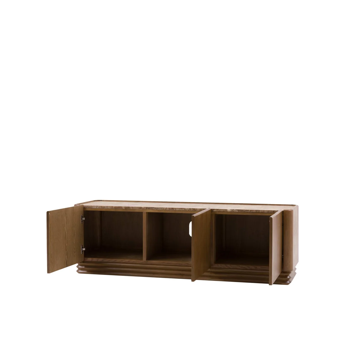 Gallery Direct Dempsey Large 3 Door TV Unit Brown – image 8