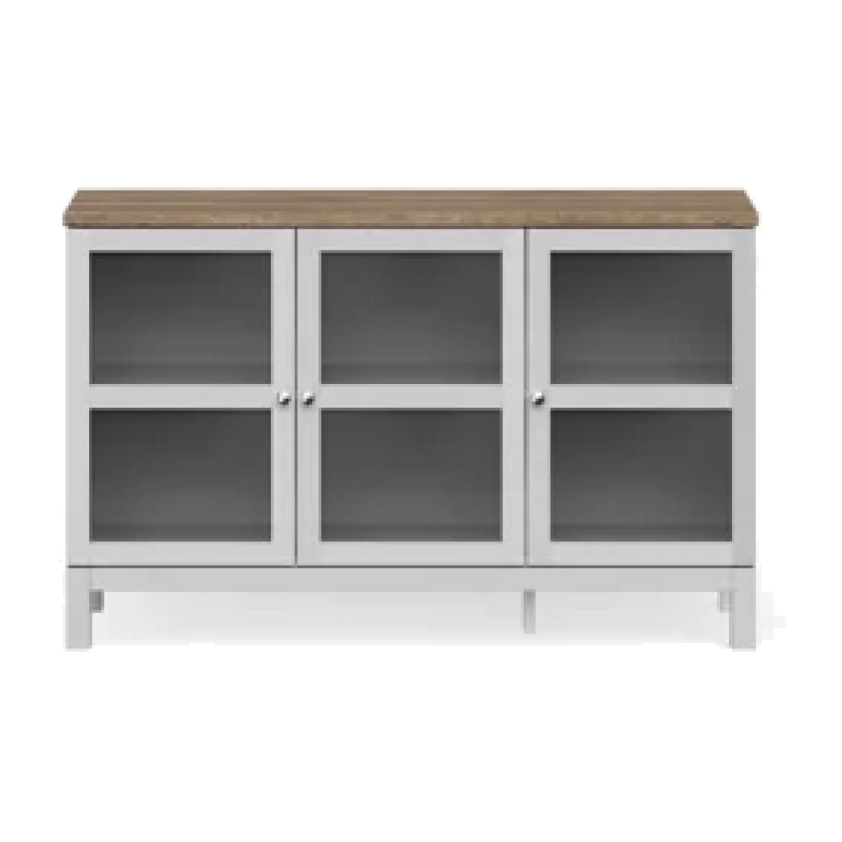 M&S Salcombe Glazed Sideboard - Light Grey, Light Grey