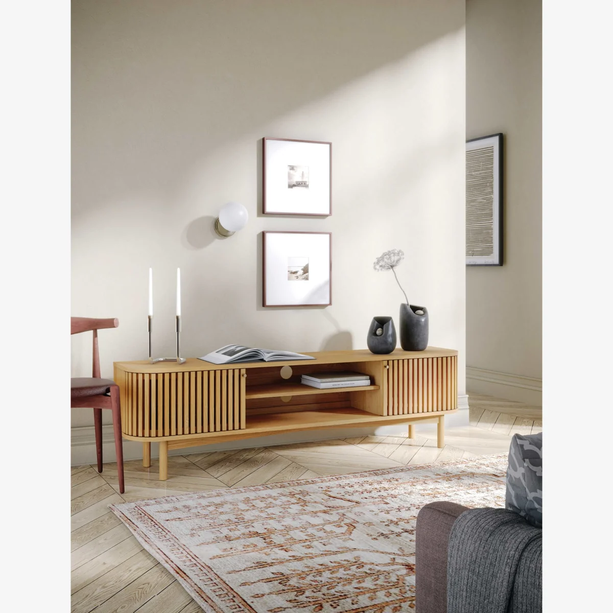 Corndell Soho Large TV Unit Natural – image 1