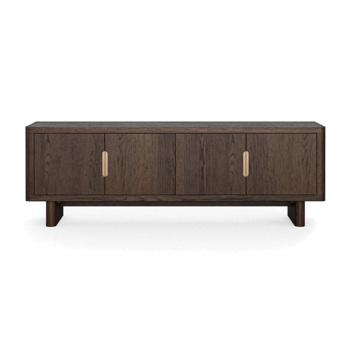 Corndell California Oak Walnut Finish Media Unit Brown – image 1