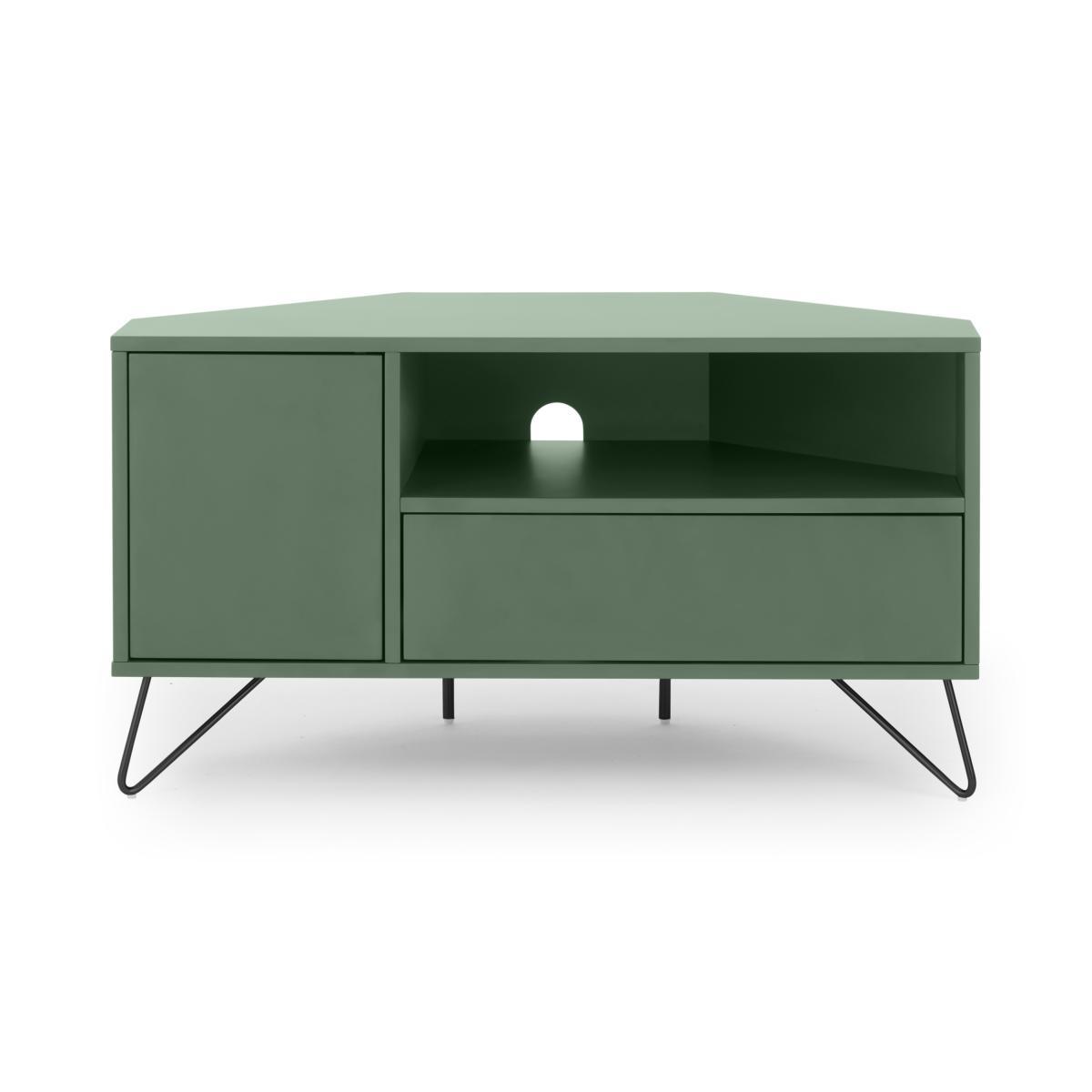 Elona Corner Media Unit, Fern Green & Black – image 2