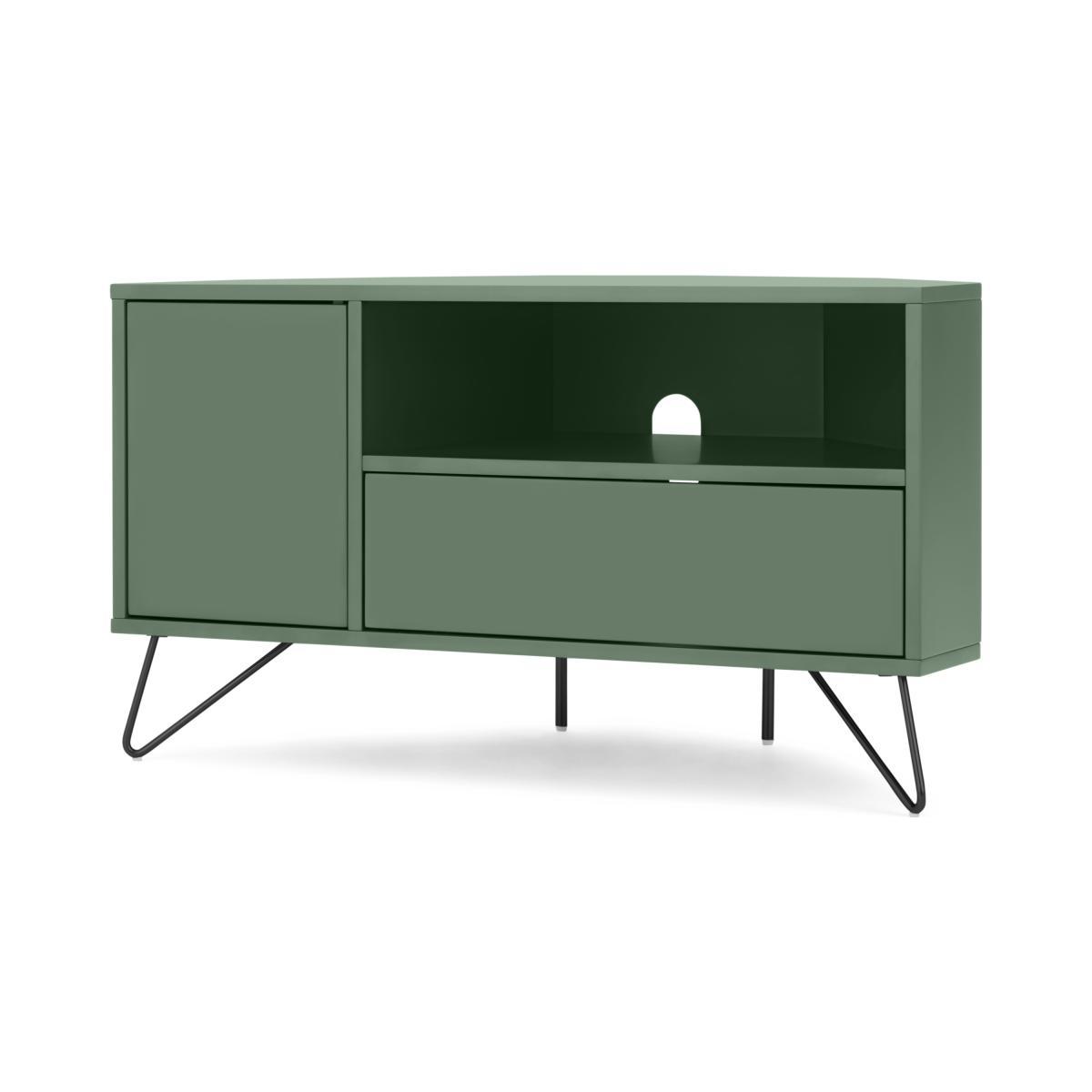 Elona Corner Media Unit, Fern Green & Black – image 3