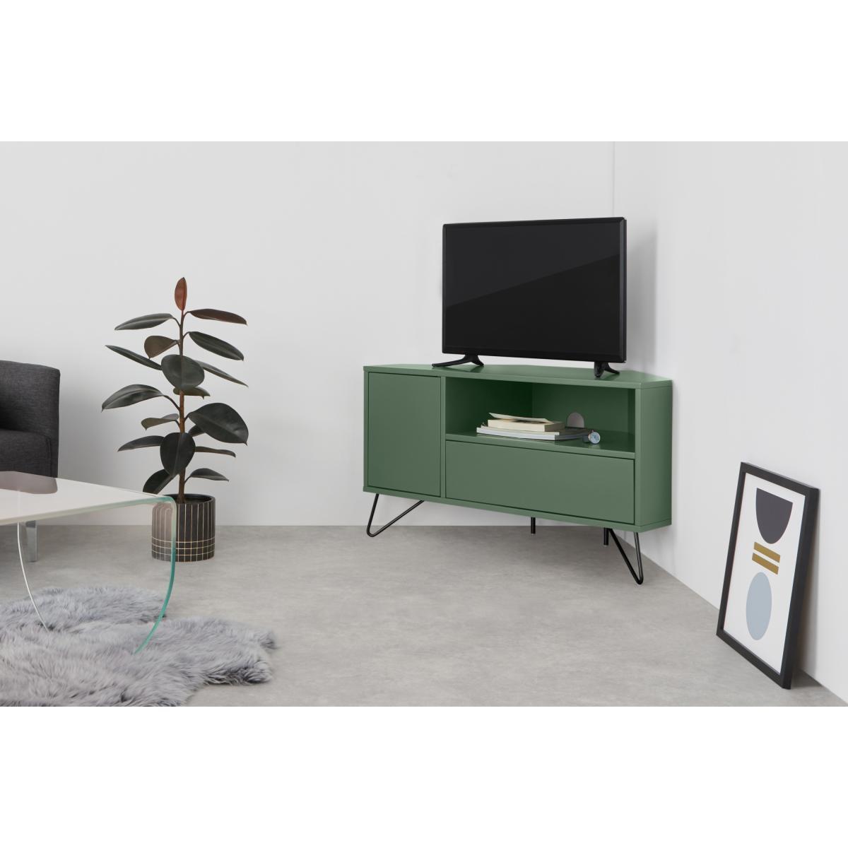 Elona Corner Media Unit, Fern Green & Black – image 4