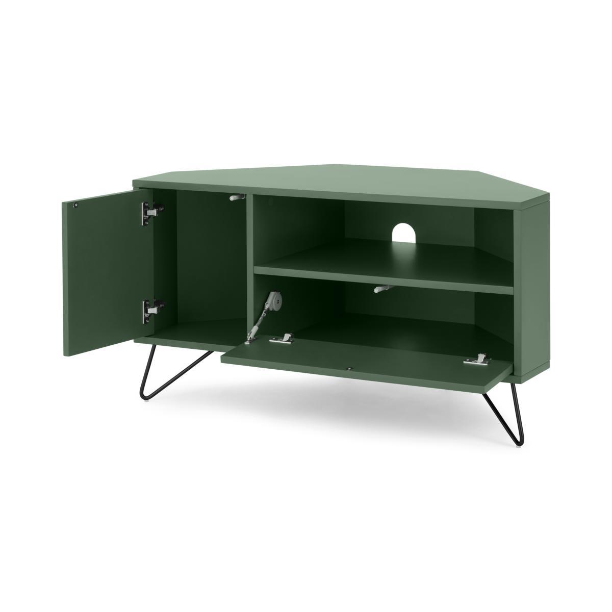 Elona Corner Media Unit, Fern Green & Black – image 6