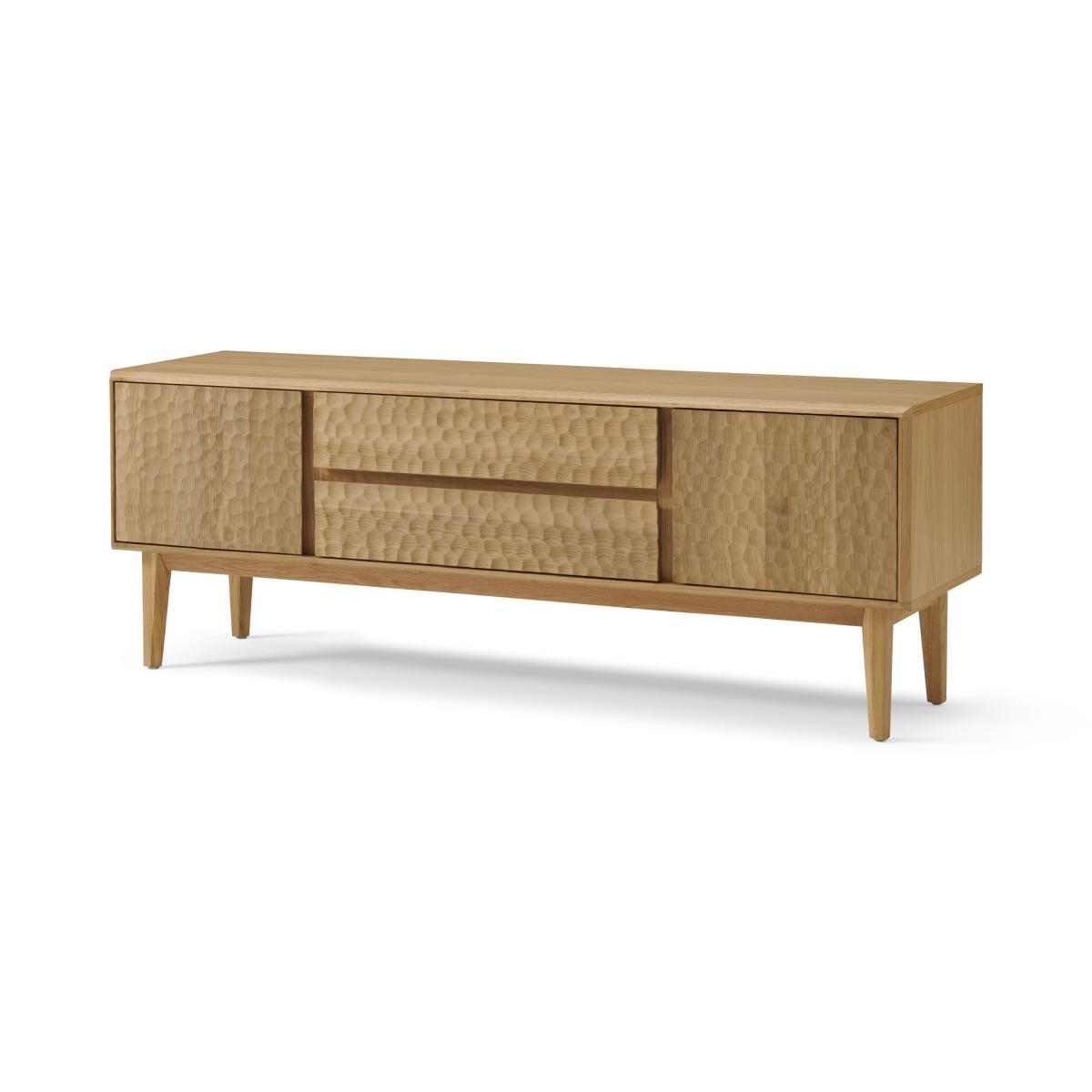 Abbon Wide Media Unit, Textured Oak – image 3