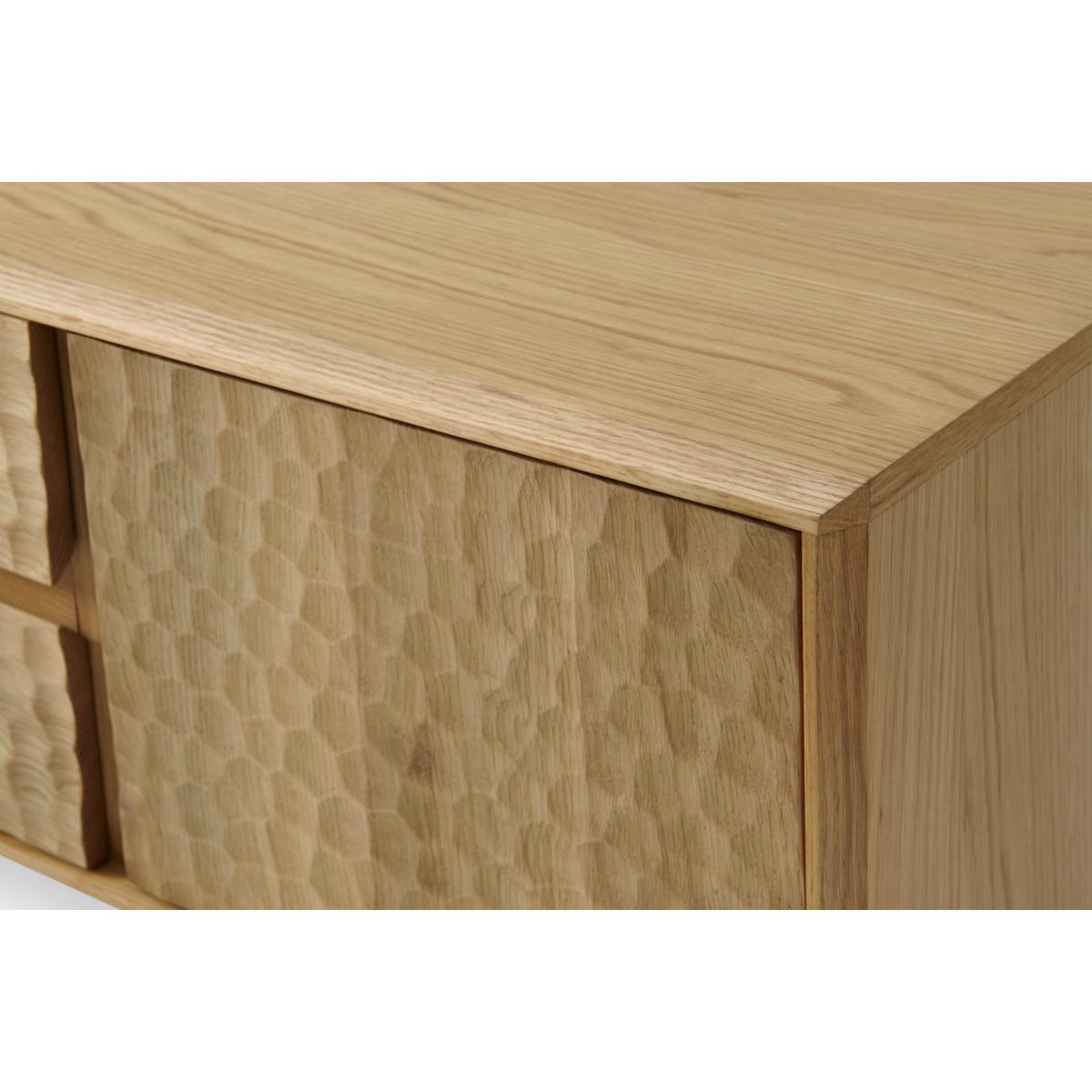 Abbon Wide Media Unit, Textured Oak – image 4