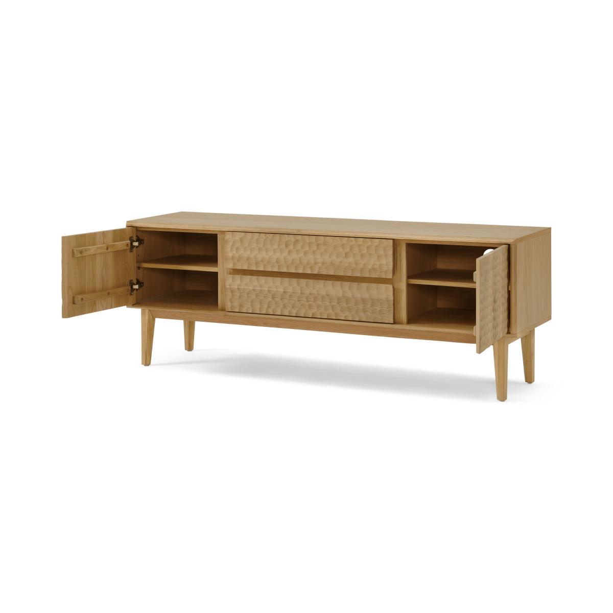 Abbon Wide Media Unit, Textured Oak – image 6