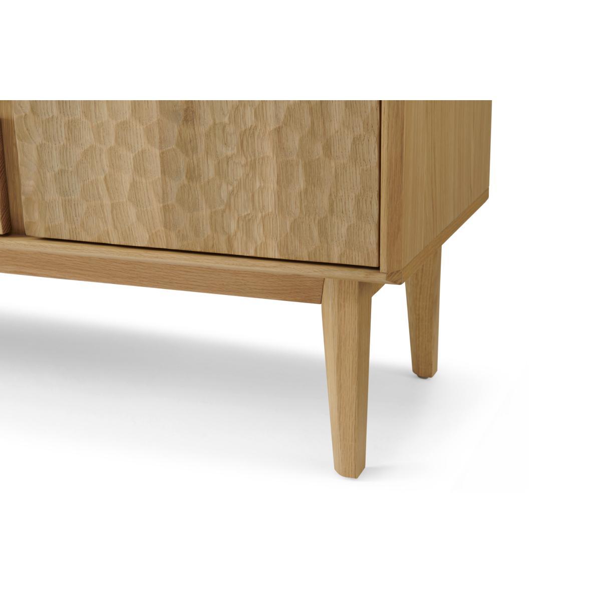 Abbon Wide Media Unit, Textured Oak – image 7